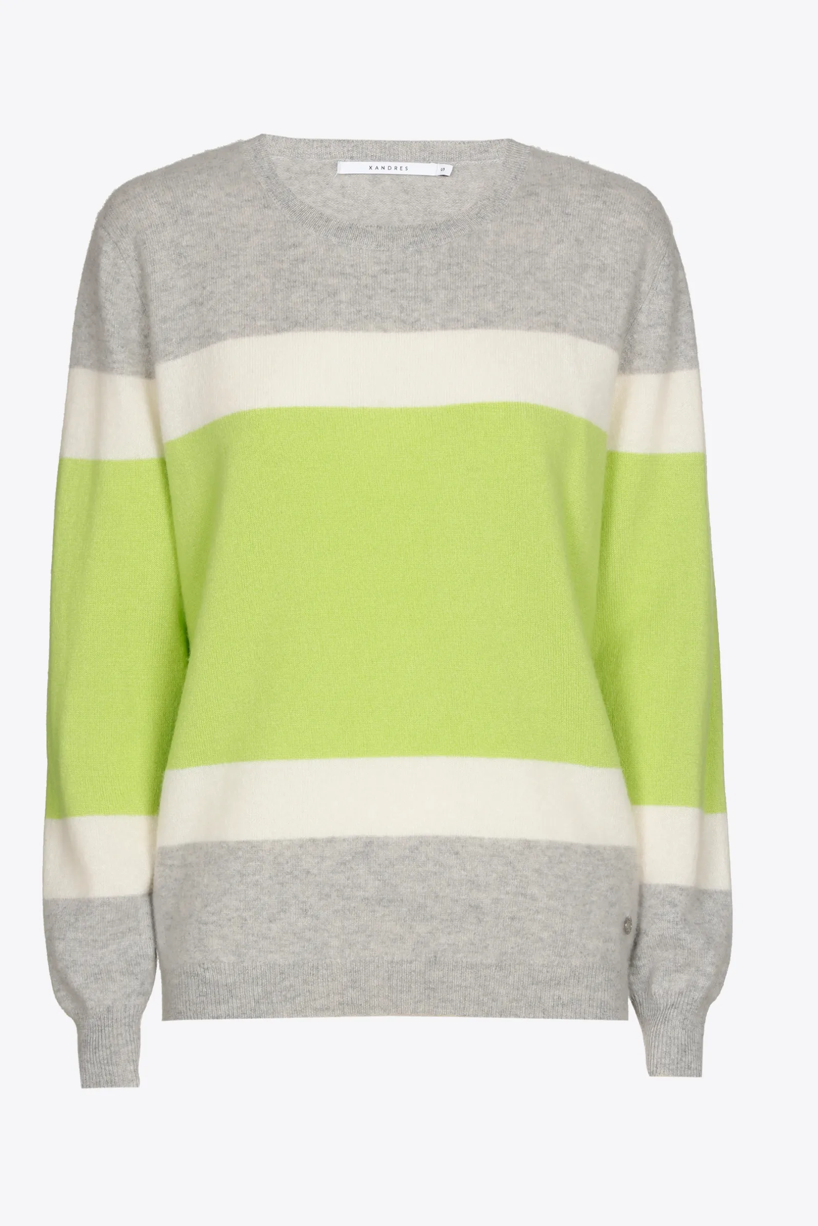 Xandres Pull en cachemire à couleurs contrastées-Femme Pulls & Cardigans