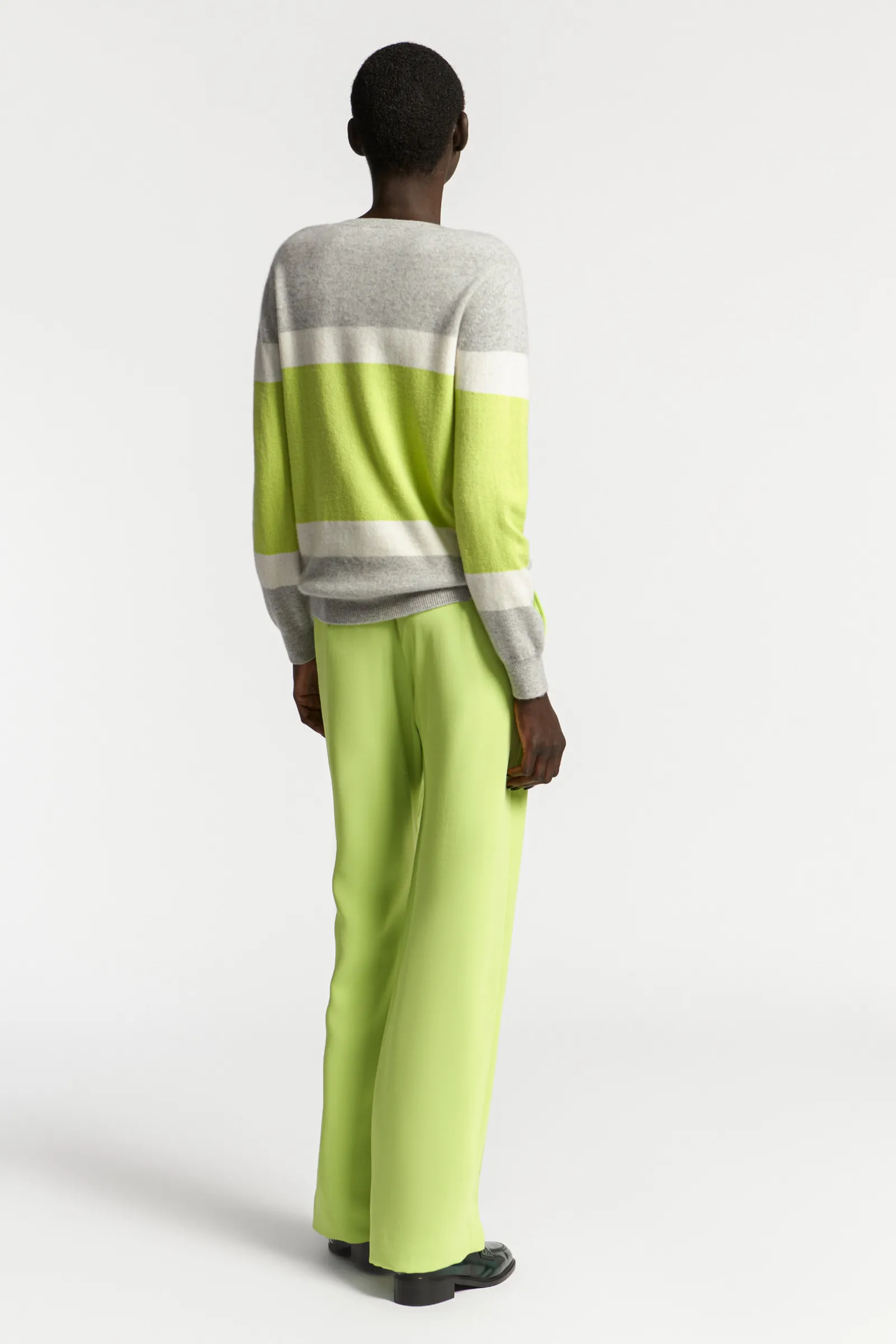 Xandres Pull en cachemire à couleurs contrastées-Femme Pulls & Cardigans