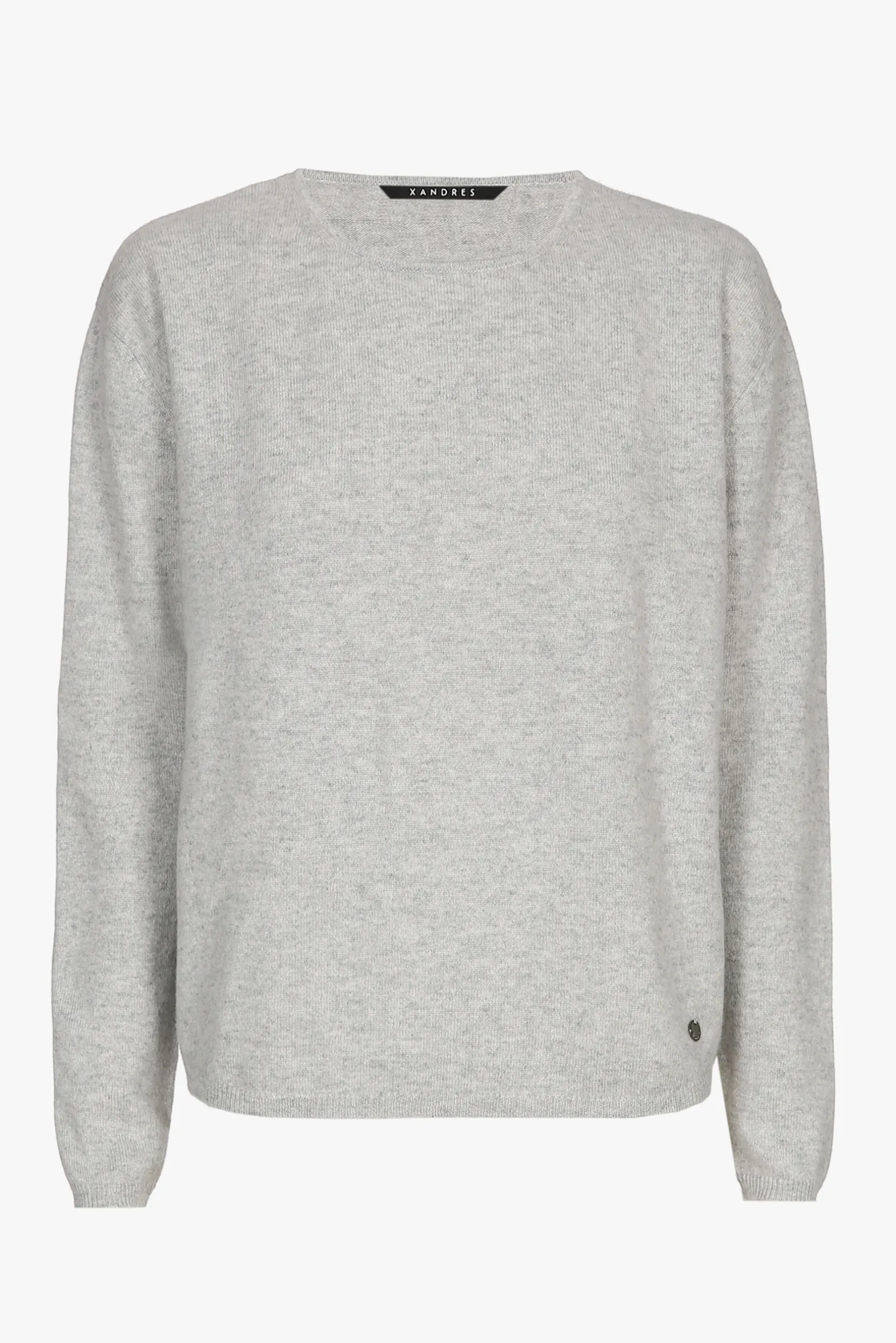 Xandres Pull en cachemire gris à col rond-Femme Essentials|Pulls & Cardigans