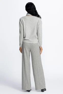 Xandres Pull en cachemire gris à col rond-Femme Essentials|Pulls & Cardigans