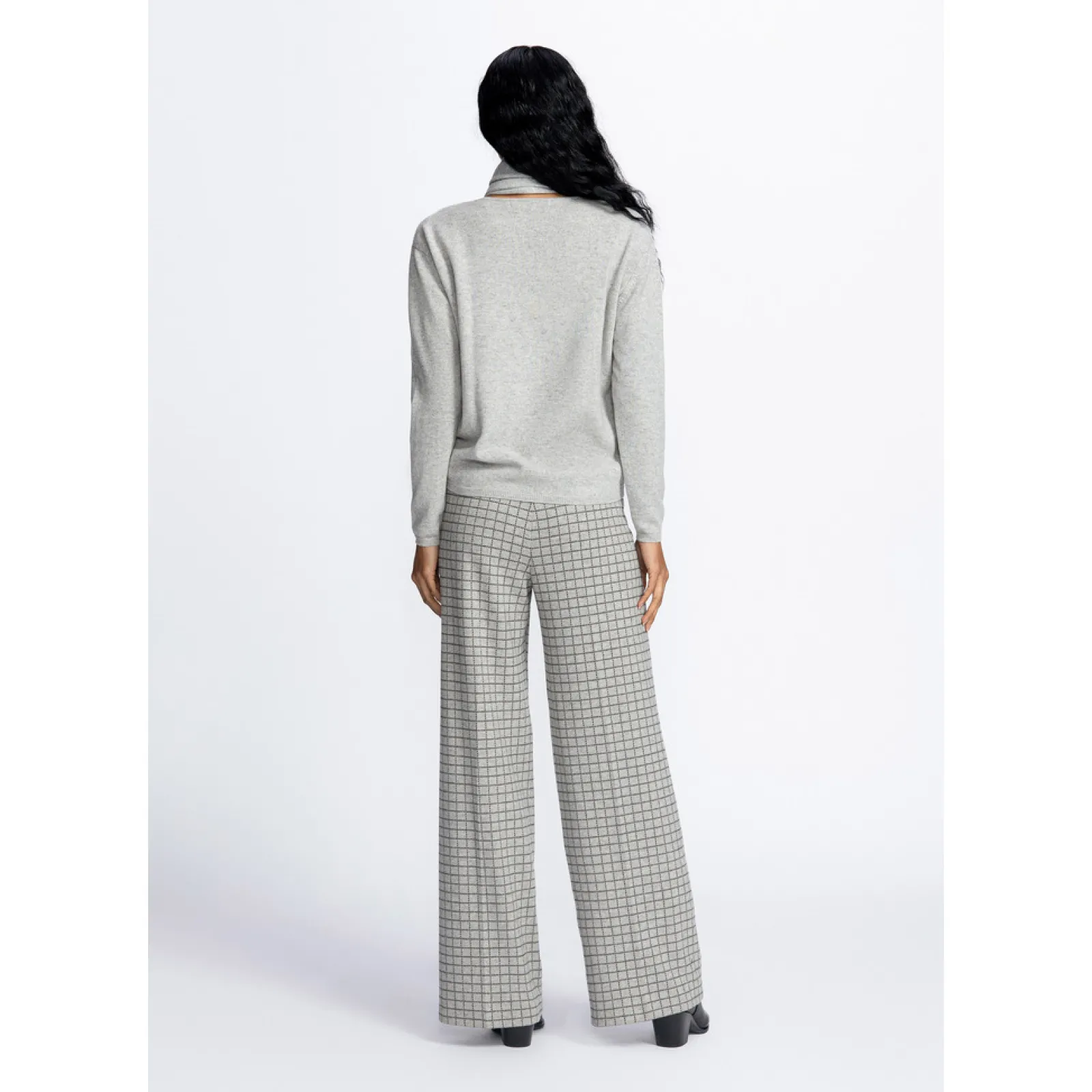 Xandres Pull en cachemire gris à col rond-Femme Essentials|Pulls & Cardigans