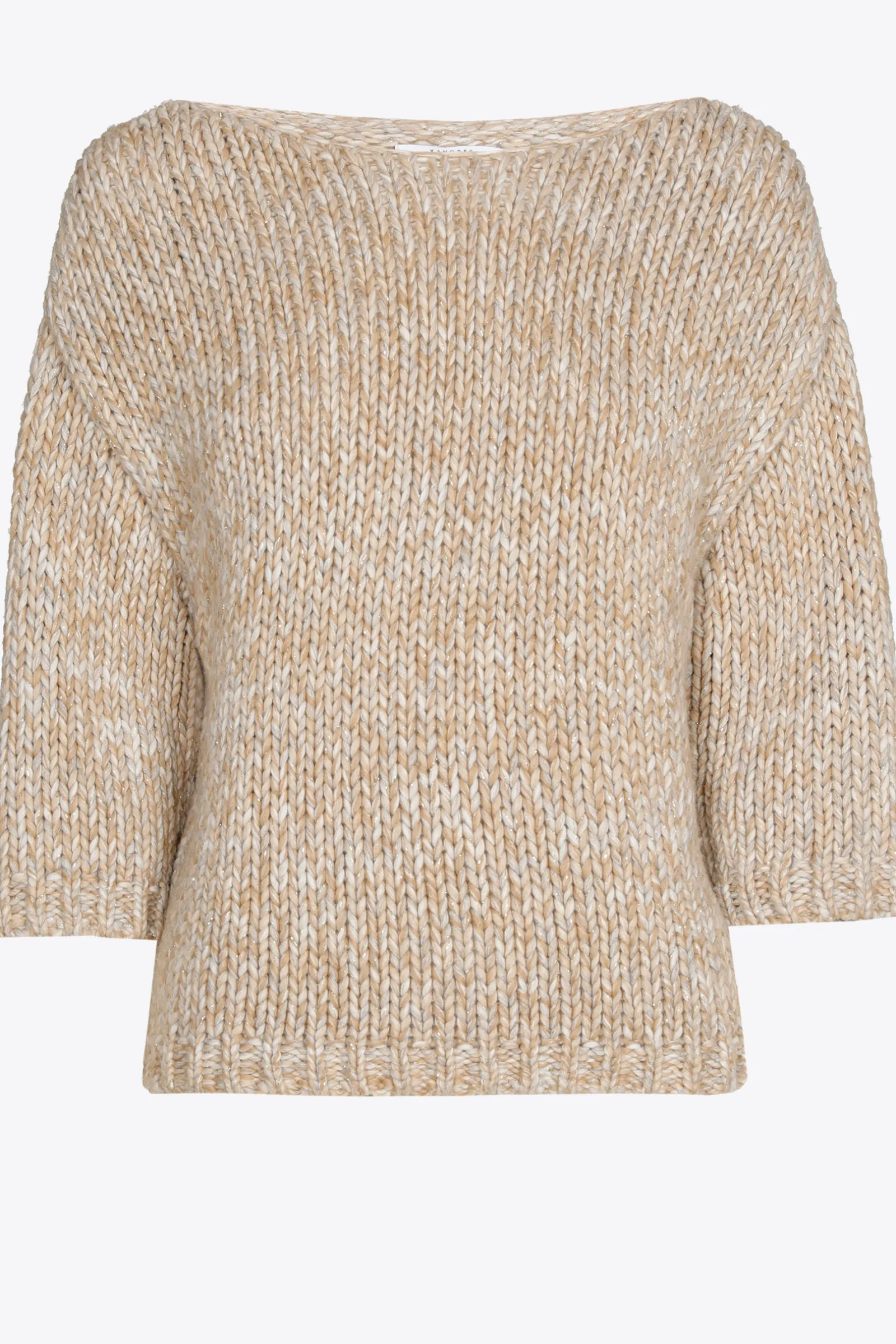 Xandres Pull en grosse maille avec fil doré-Femme Pulls & Cardigans