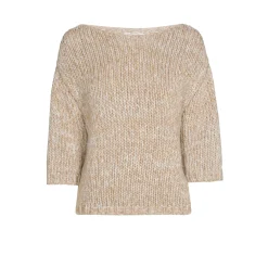 Xandres Pull en grosse maille avec fil doré-Femme Pulls & Cardigans