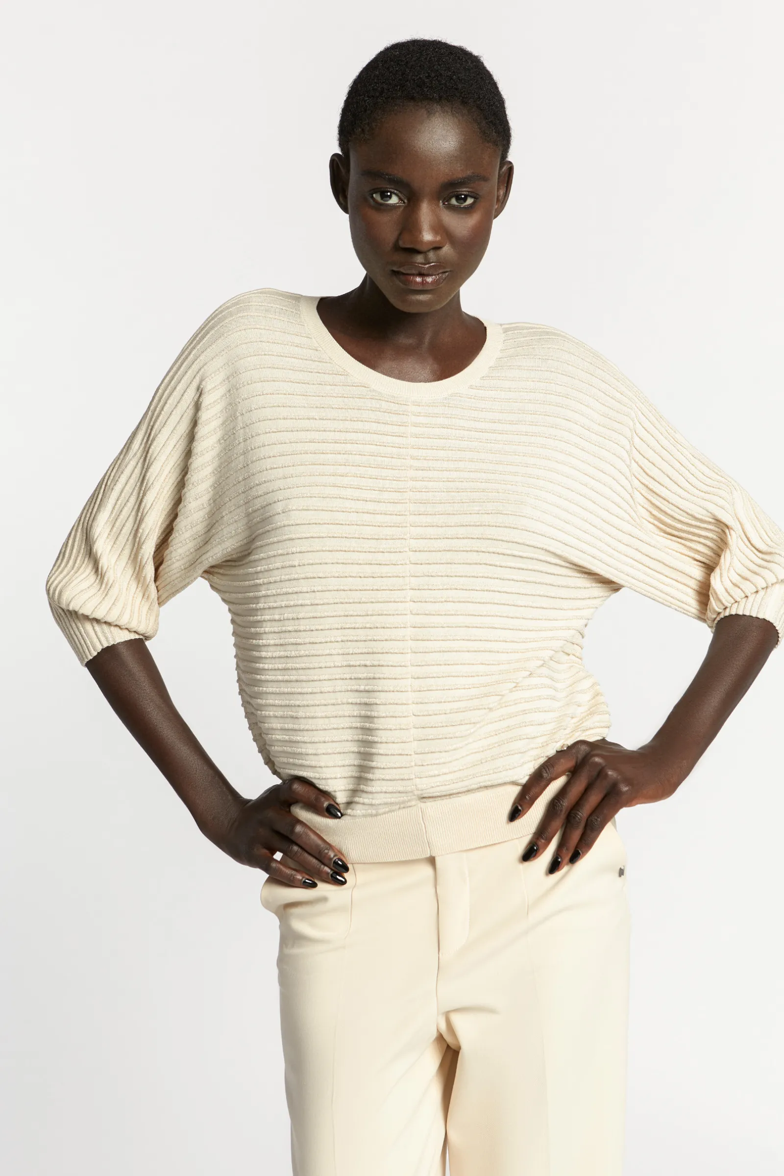 Xandres Pull en maille fantaisie agrémenté de lurex-Femme Pulls & Cardigans