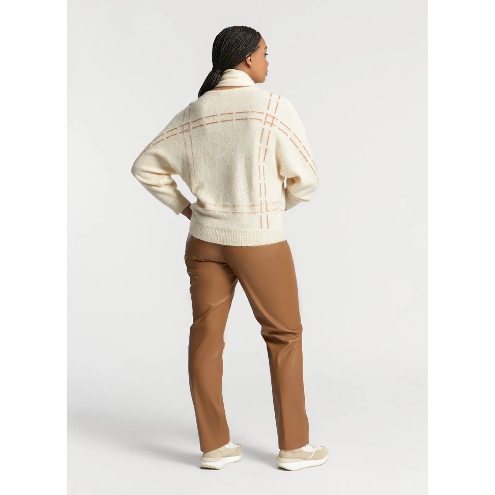 Xandres Pull en mohair avec rayures tricotées-Femme Xandres Plus|Pulls & Cardigans