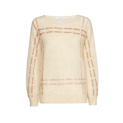Xandres Pull en mohair avec rayures tricotées-Femme Xandres Plus|Pulls & Cardigans