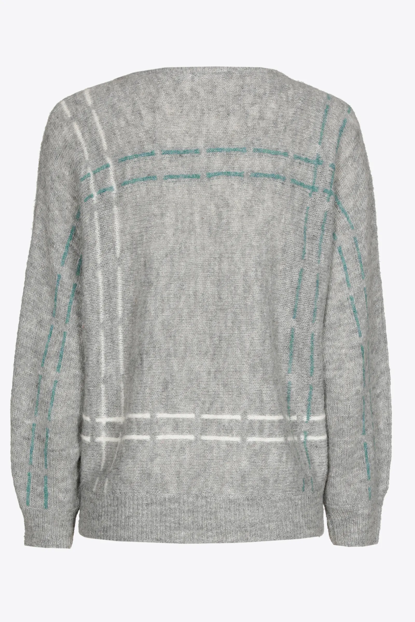 Xandres Pull en mohair avec rayures tricotées-Femme Xandres Plus|Pulls & Cardigans