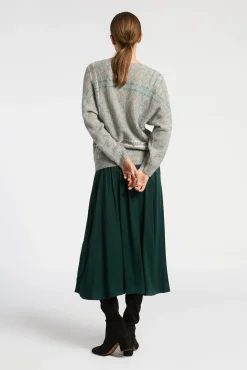 Xandres Pull en mohair avec rayures tricotées-Femme Xandres Plus|Pulls & Cardigans