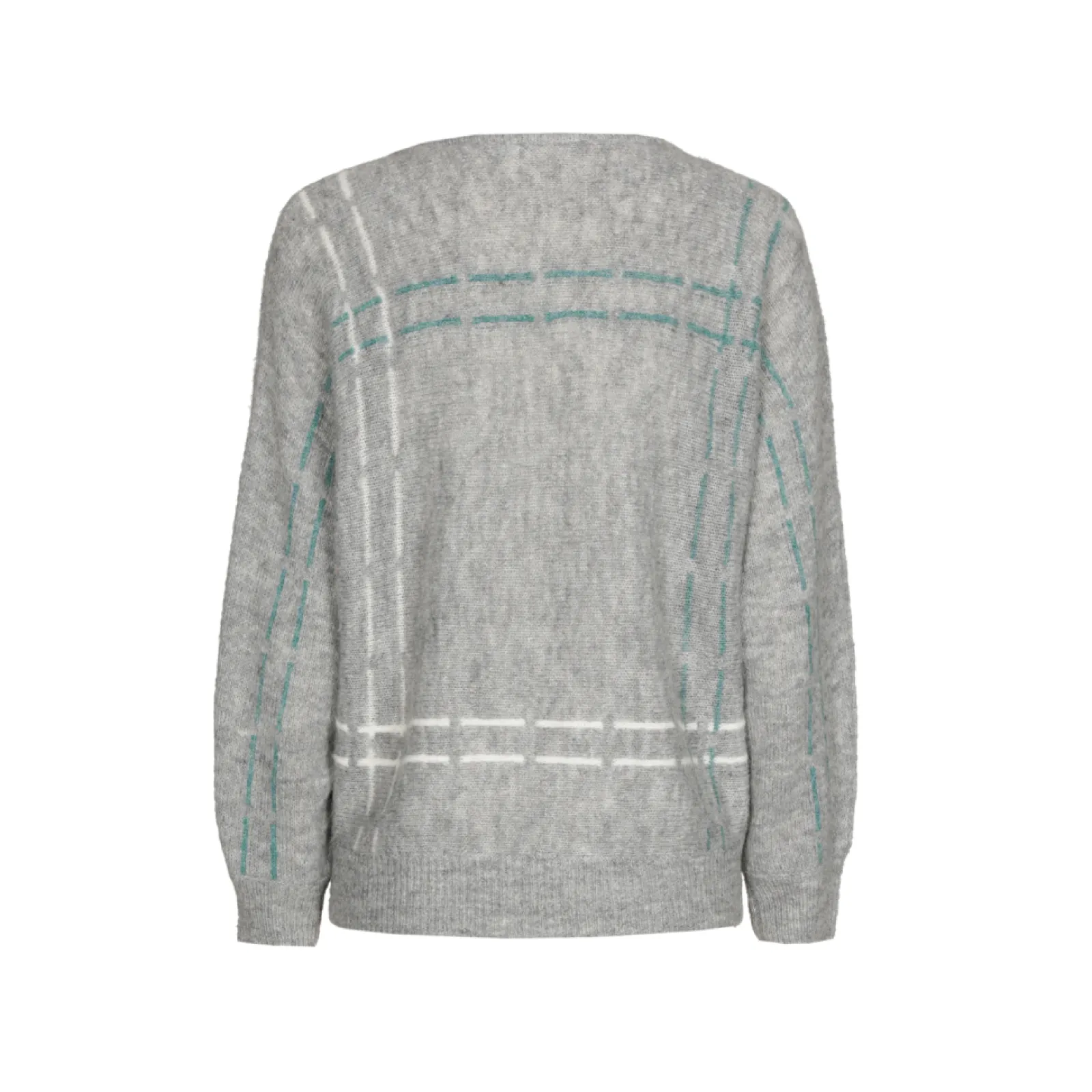 Xandres Pull en mohair avec rayures tricotées-Femme Xandres Plus|Pulls & Cardigans