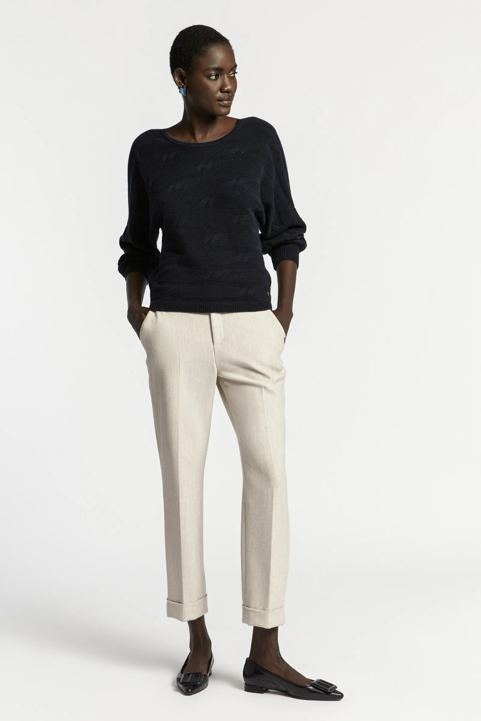 Xandres Pull à torsades horizontales-Femme Xandres Plus|Pulls & Cardigans
