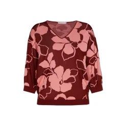 Xandres Pull volumineux à motif floral-Femme Pulls & Cardigans|Xandres Plus