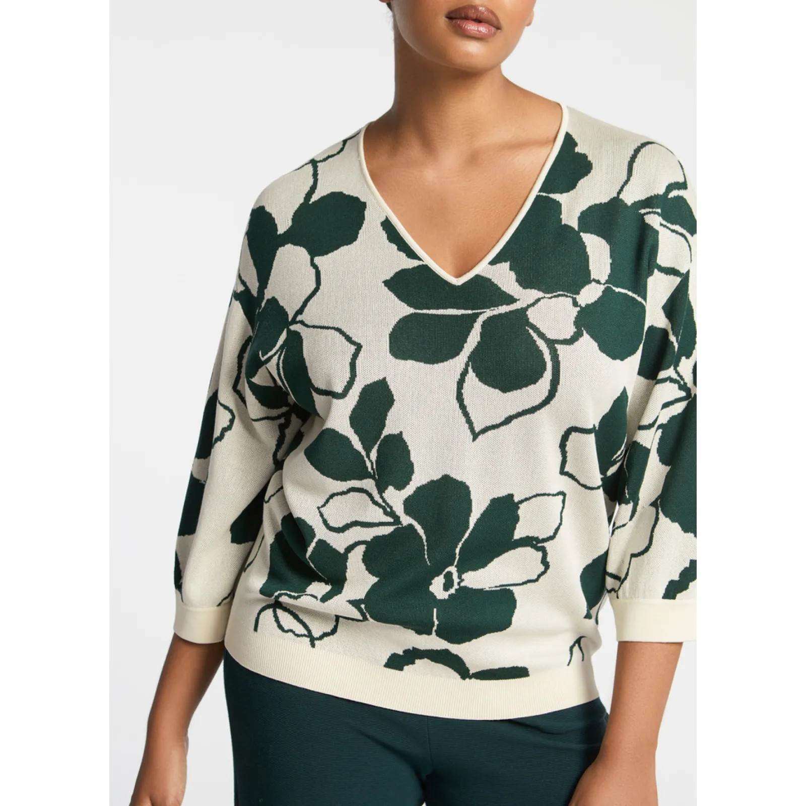 Xandres Pull volumineux à motif floral-Femme Xandres Plus|Pulls & Cardigans