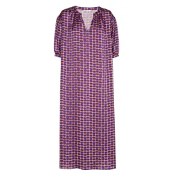 Xandres Robe longue avec imprimé logo-Femme Xandres Plus|Robes