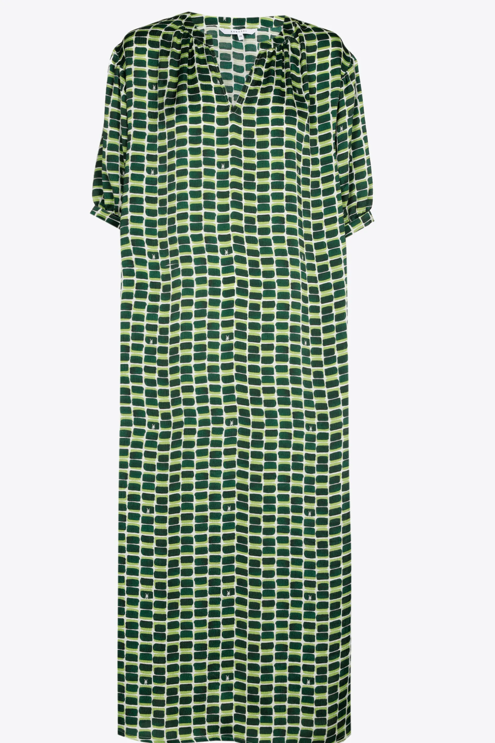Xandres Robe longue avec imprimé logo-Femme Xandres Plus|Robes