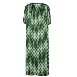Xandres Robe longue avec imprimé logo-Femme Xandres Plus|Robes