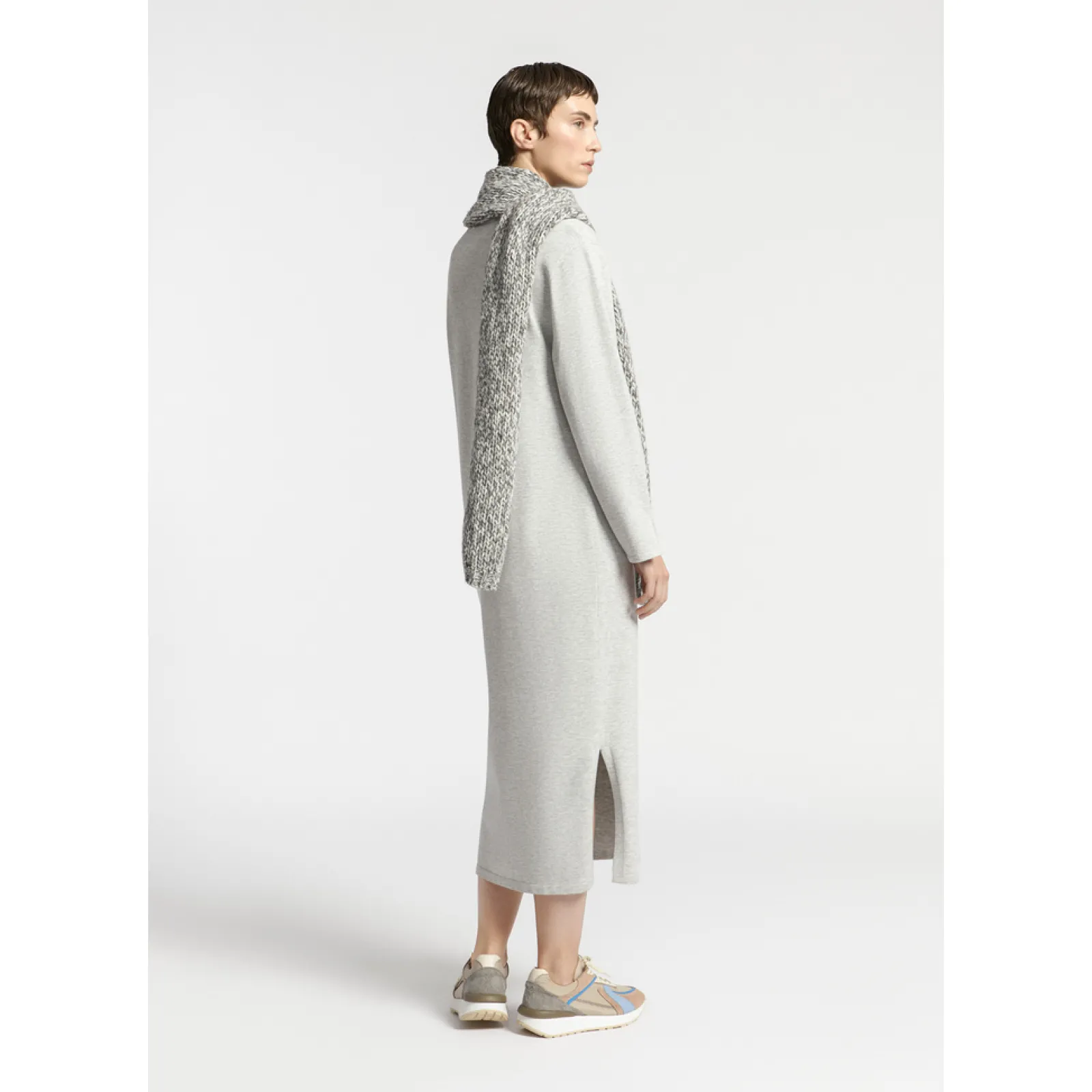 Xandres Robe longue fendue en tricot-Femme Xandres Plus|Robes