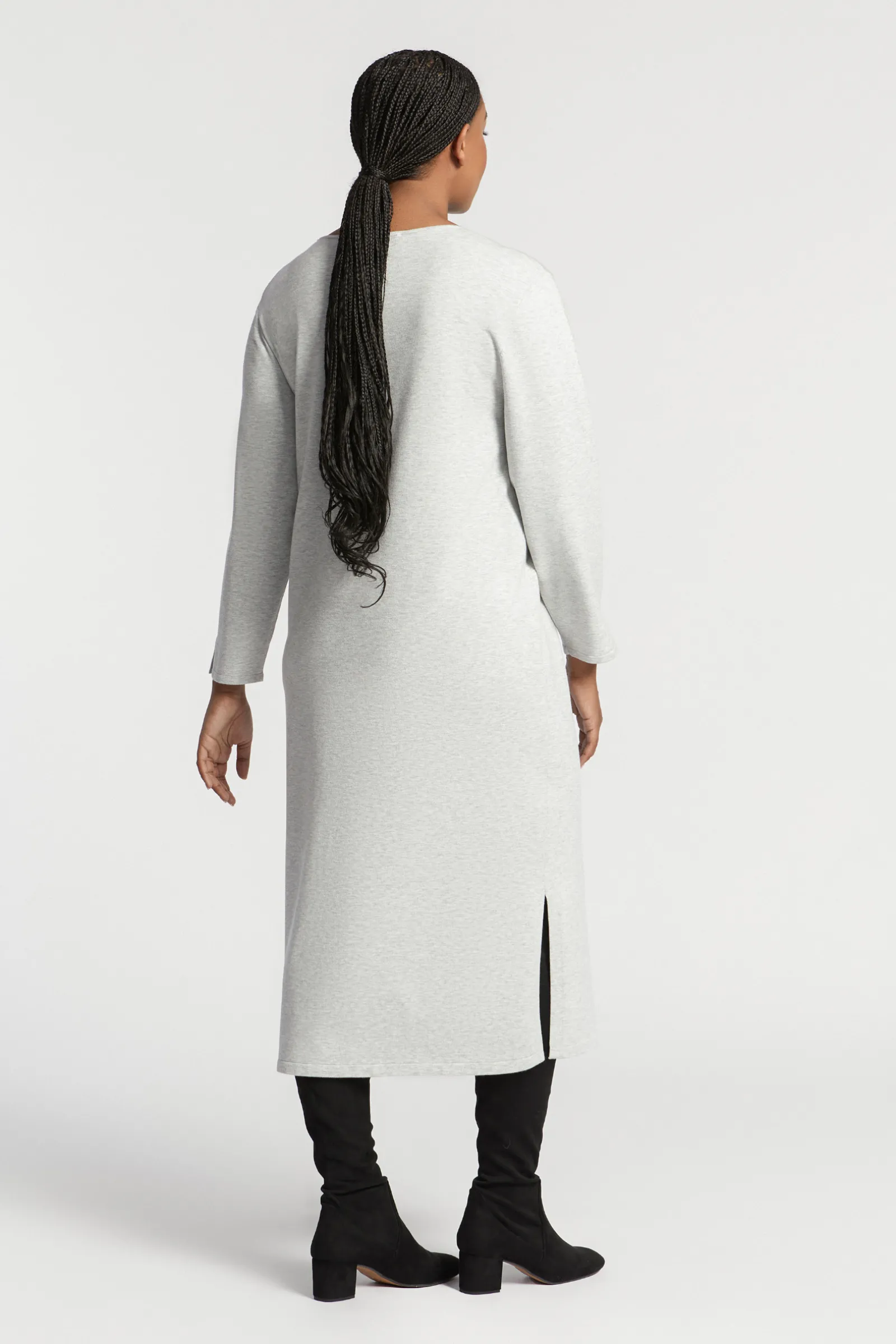 Xandres Robe longue fendue en tricot-Femme Xandres Plus|Robes