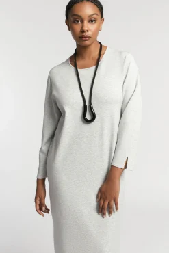 Xandres Robe longue fendue en tricot-Femme Xandres Plus|Robes