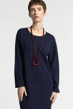Xandres Robe longue fendue en tricot-Femme Xandres Plus|Robes