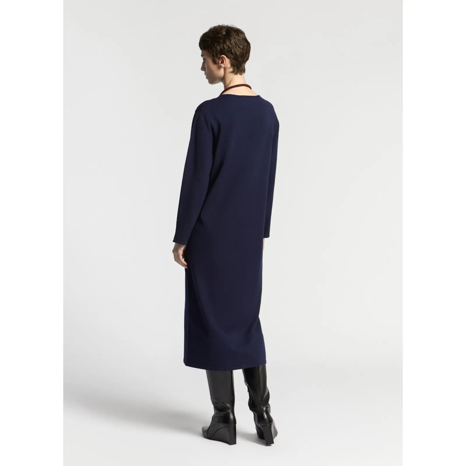 Xandres Robe longue fendue en tricot-Femme Xandres Plus|Robes