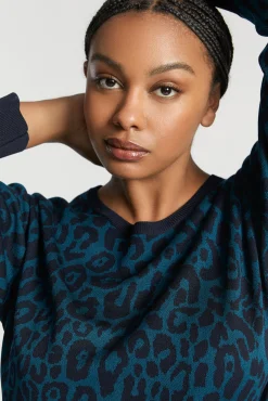 Xandres Robe longue à imprimé léopard-Femme Robes