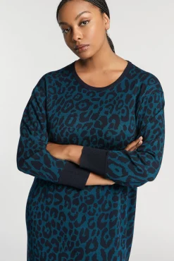 Xandres Robe longue à imprimé léopard-Femme Robes