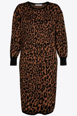 Xandres Robe longue à imprimé léopard-Femme Xandres Plus|Robes