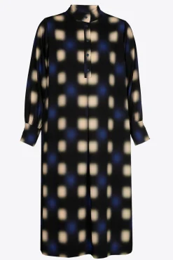 Xandres Robe longue à motif flou-Femme Xandres Plus|Robes