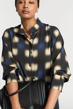 Xandres Robe longue à motif flou-Femme Xandres Plus|Robes