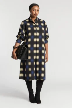 Xandres Robe longue à motif flou-Femme Xandres Plus|Robes