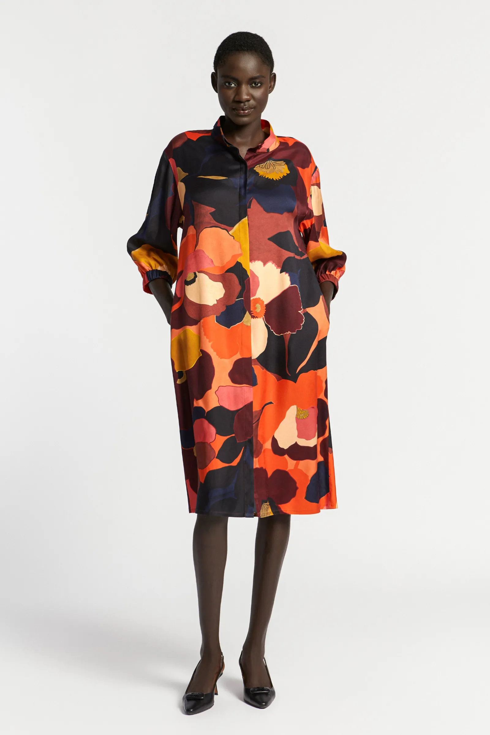 Xandres Robe mi-longue avec col-Femme Robes|Xandres Plus