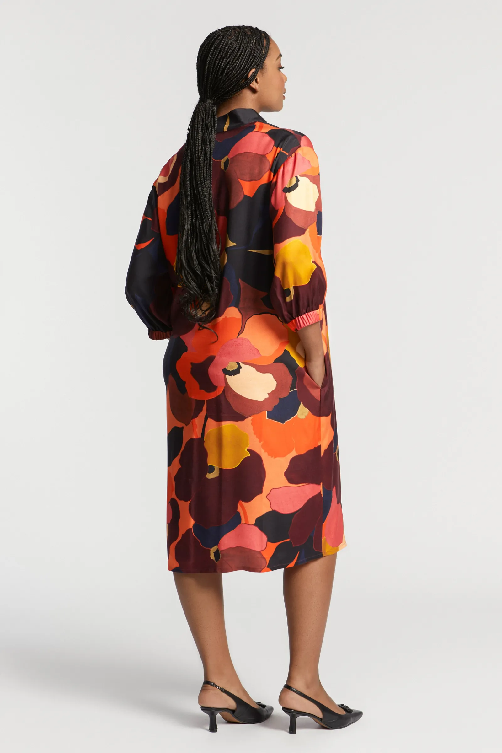 Xandres Robe mi-longue avec col-Femme Robes|Xandres Plus