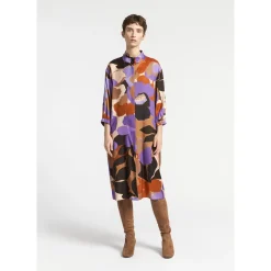 Xandres Robe mi-longue avec motif floral-Femme Xandres Plus|Robes