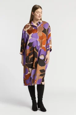 Xandres Robe mi-longue avec motif floral-Femme Xandres Plus|Robes