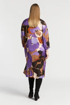 Xandres Robe mi-longue avec motif floral-Femme Xandres Plus|Robes