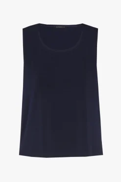 Xandres Top bleu marine sans manches-Femme Xandres Plus|Essentials