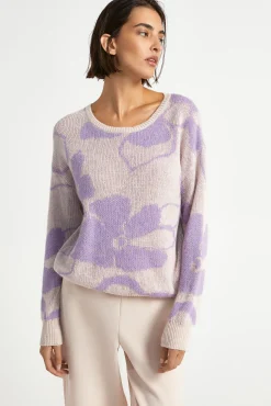 Xandres Tricot jacquard à motif floral-Femme Xandres Plus|Pulls & Cardigans