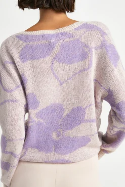 Xandres Tricot jacquard à motif floral-Femme Xandres Plus|Pulls & Cardigans