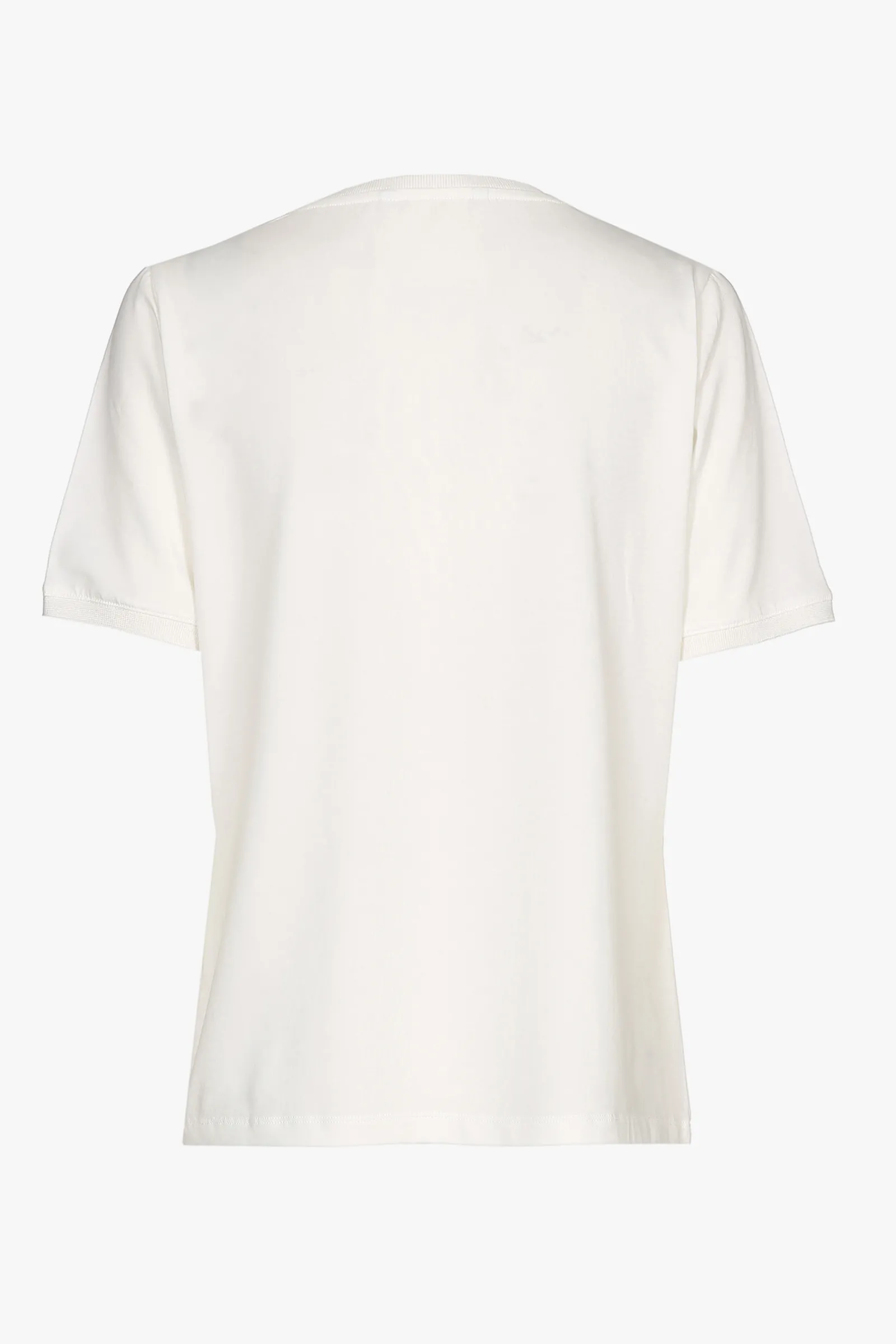 Xandres T-shirt blanc cassé à manches courtes et col en V.-Femme Xandres Plus|Essentials