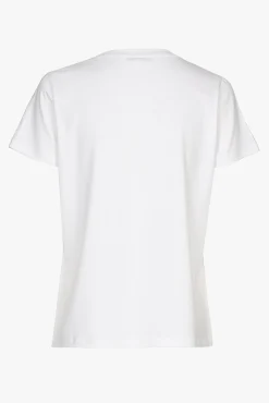 Xandres T-shirt blanc à manches courtes et col rond-Femme Xandres Plus|Essentials