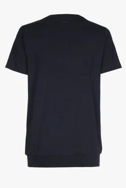 Xandres T-shirt bleu marine à col en V-Femme Xandres Plus|Essentials