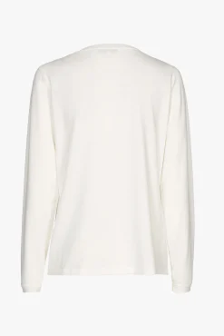 Xandres T-shirt écru à manches longues et col en V.-Femme Xandres Plus|Essentials