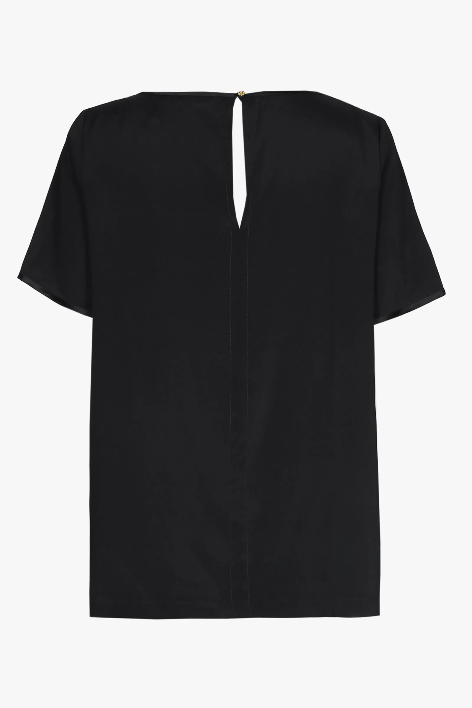 Xandres T-shirt en soie noir à manches courtes-Femme Essentials|Blouses