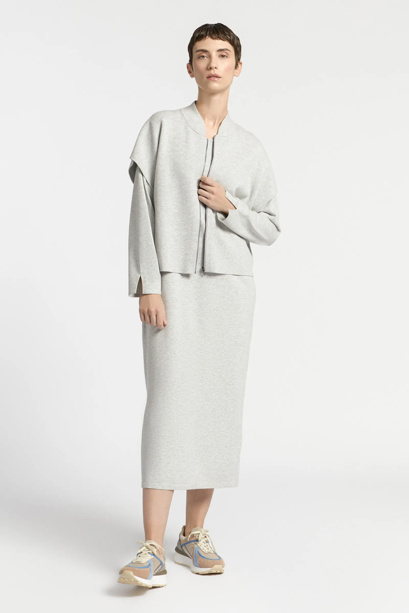 Xandres Veste sans manches avec col bomber-Femme Xandres Plus|Pulls & Cardigans