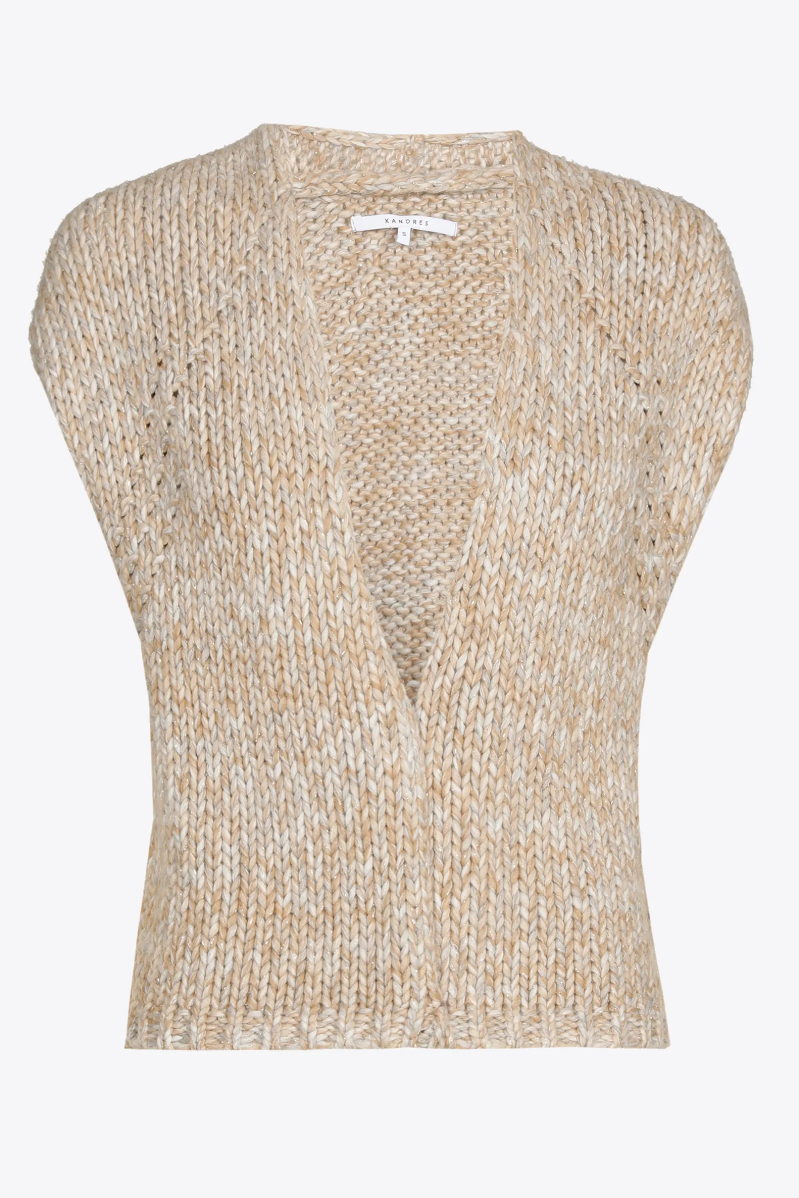 Xandres Veste sans manches en grosse maille-Femme Pulls & Cardigans|Xandres Plus