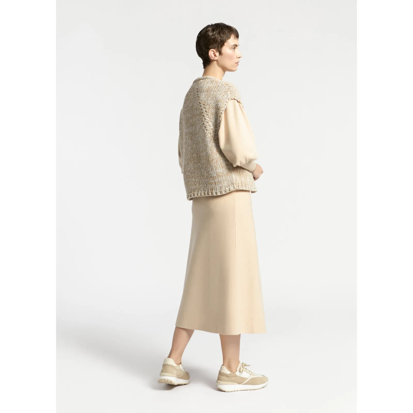 Xandres Veste sans manches en grosse maille-Femme Pulls & Cardigans|Xandres Plus