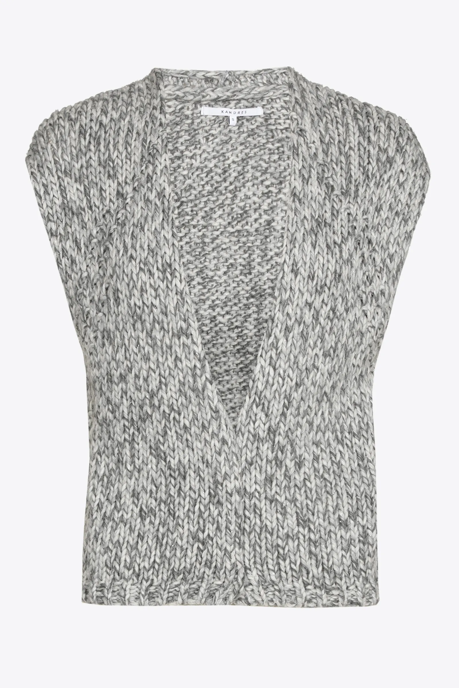 Xandres Veste sans manches en grosse maille-Femme Xandres Plus|Pulls & Cardigans