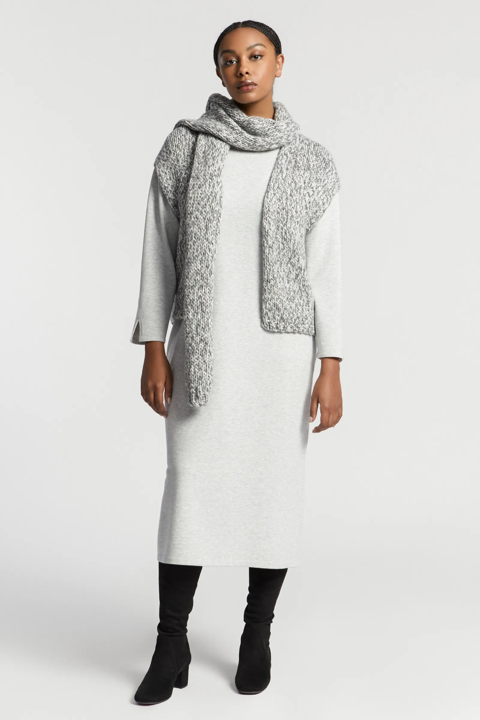 Xandres Veste sans manches en grosse maille-Femme Xandres Plus|Pulls & Cardigans